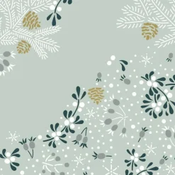 Sale PAPER DESIGN 20 serviettes 3 plis Frosty floral - 33 x 33 cm