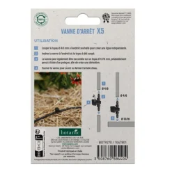 Clearance BOTANIC® 5 vannes d'arrêt pour tuyau Ø 4/6 mm - Arrosage goutte à goutte