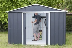 Outlet TRIGANO JARDIN Abri de jardin métal sans plancher, anthracite - Yardmaster - 6.24m²