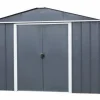 Outlet TRIGANO JARDIN Abri de jardin métal, sans plancher, anthracite - Yardmaster - 5.11m²