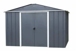 Outlet TRIGANO JARDIN Abri de jardin métal, sans plancher, anthracite - Yardmaster - 5.11m²