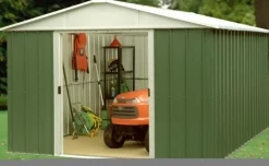 Online TRIGANO JARDIN Abri de jardin métal, sans plancher, vert sapin - Yardmaster - 6.24m²