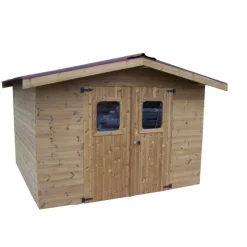 Clearance HABRITA Abri en bois massif THE 342 x 302 x 235 cm livré