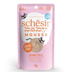 Online SCHESIR Alimentation humide pour chaton saumon et poulet Lifestage Velvet mousse Baby - 70 g