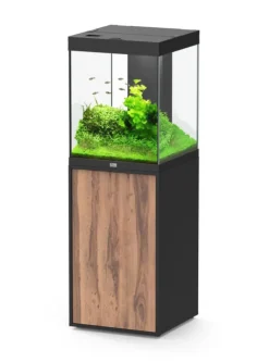 New AQUATLANTIS Aquarium avec meuble en bois coloris noir Tower 163 - 49,9 x 50,1 x 65,4 cm