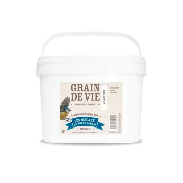 New GRAIN DE VIE Arachides décortiquées pour oiseaux - 2 kg