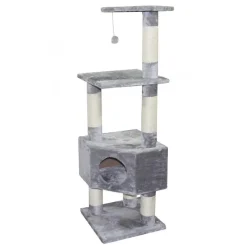 Online EBI Arbre à chat avec panier et griffoir coloris gris Eco Loonaa classic - 135 cm