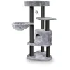 New PETREBELS Arbre à chat avec panier et griffoir coloris gris Charlotte Royal - 134 cm