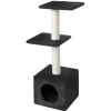 EBI Arbre à chat avec panier et griffoir coloris noir Palazzo - 90 cm