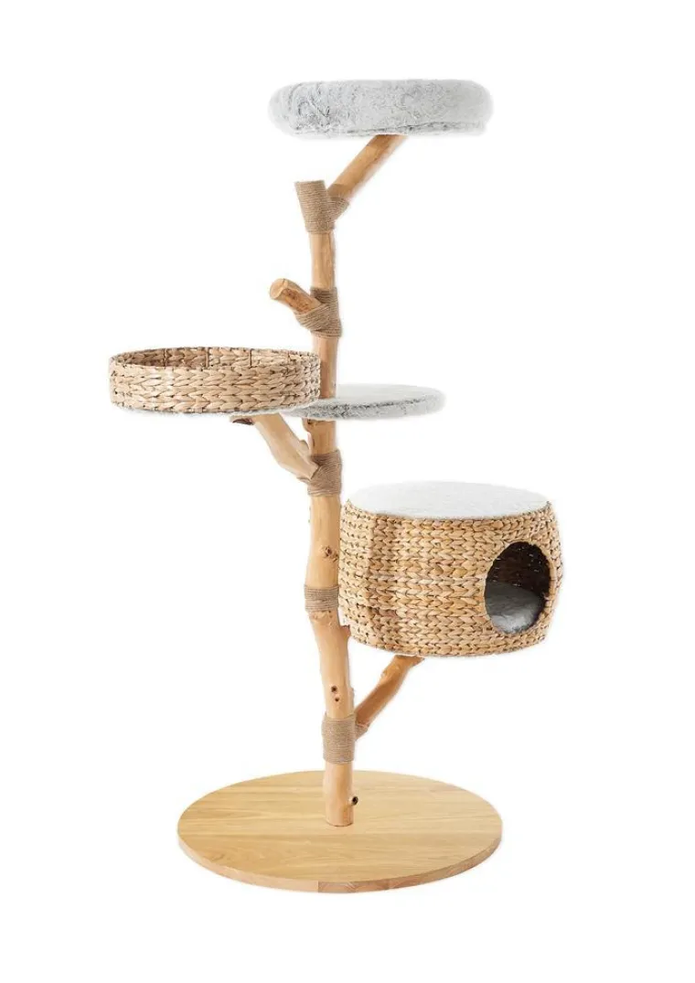 Outlet HAMIFORM Arbre à chat coloris bois Azakara 03 - 70 x 70 x 155 cm