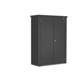 Discount BIOHORT Armoire pour terrasse Romeo coloris gris en acier galvanisé - 132 x 57 x 81 cm