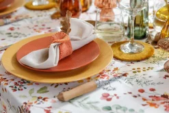 Hot Assiette à dessert Vesuvio coloris orange en grès - Ø 21 cm