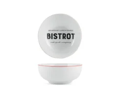 New Assiette creuse Bistrot coloris orange en porcelaine - 16,5 cm