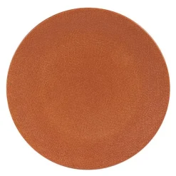Clearance Assiette de présentation Vesuvio coloris orange en grès - Ø 31 cm