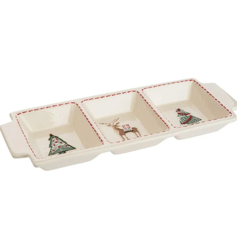 Sale EDELMAN Assiette Fran coloris blanc en grès - 4,5 x 38,5 x 16,5 cm