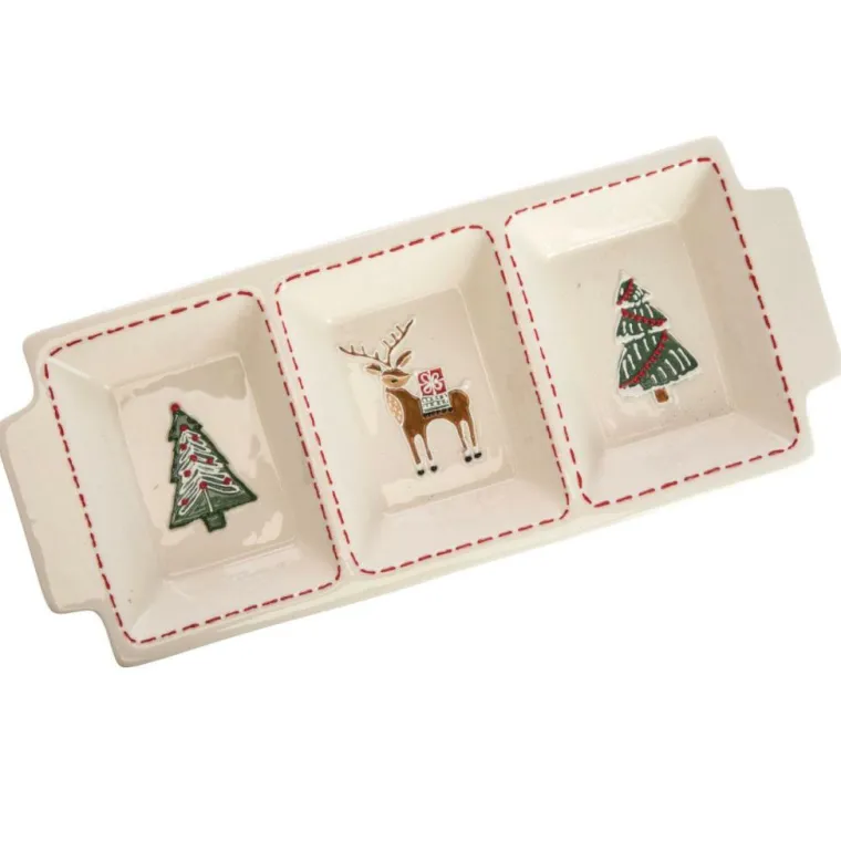 Sale EDELMAN Assiette Fran coloris blanc en grès - 4,5 x 38,5 x 16,5 cm