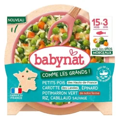 Clearance BABYNAT Assiette légumes riz et cabillaud Babybio - 200 g