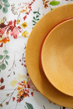 Discount Assiette plate coloris jaune en grès Vésuvio - Ø 27 cm