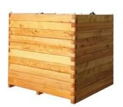 Outlet ROBIN HOOD Bac carré en bois de Mélèze huilé Renata - 100 x 100 x 100 cm