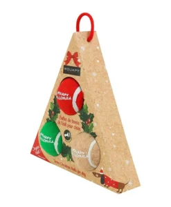 Hot WOUAPY Balles de tennis de Noël pour chien avec squeaker coloris multicolore - coffret de 3 jouets