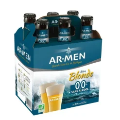 Outlet AR-MEN Bière blonde bio sans alcool - 6 x 25 cl