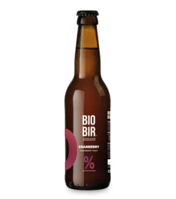 Best BIOBIR Bière sans alcool bio blanche Cranberry - 330 ml