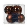 Outlet KAEMINGK Boite 6 boules en verre Marron - Ø 8 cm