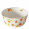 Sale BOLTZE Bol à céréales en céramique blanc à motif fruits orange - Ø 15 x H 6,5 cm