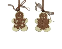 Sale KAEMINGK Bonhomme en pain d’épice marron en polyrésine à suspendre - 0,5 x 6 x 7,3 cm