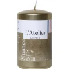 Sale L'ATELIER DENIS Bougie cylindrique taille S or L’Atelier de Denis - Ø 6,8 x H 11 cm