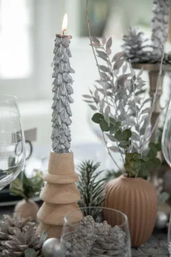 Hot KAEMINGK Bougie en cire en forme de sapin (boîte de 2) - 5,70 x 3,8 x h 26,40 cm