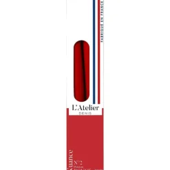Clearance L'ATELIER DENIS Bougie flambeau 25 cm rouge L’Atelier de Denis - Le pack de 4