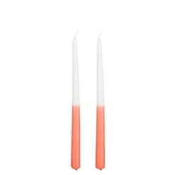 Online Bougie flambeau dîner coloris orange en cire - 30 cm