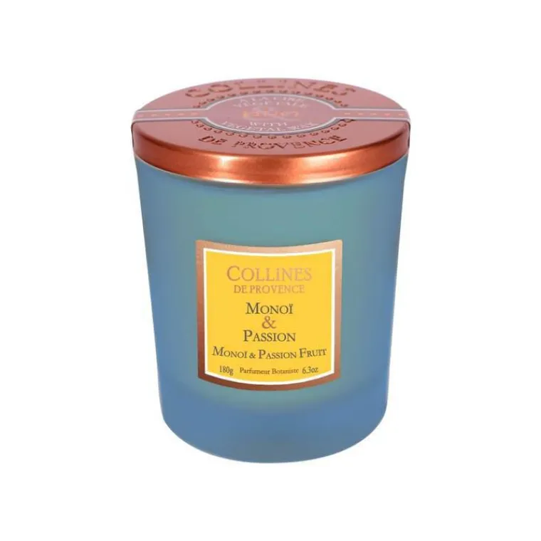 Sale COLLINES DE PROVENCE Bougie parfumée cire végétale senteur monoï passion - 180 g