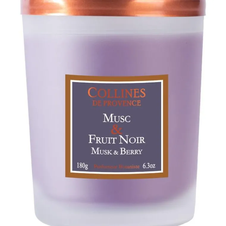 Best COLLINES DE PROVENCE Bougie parfumée musc et fruit noir