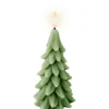 Discount KAEMINGK Bougie sapin vert imitation cire à LED blanc chaud pour intérieur - Ø 7 x H 15,5 cm
