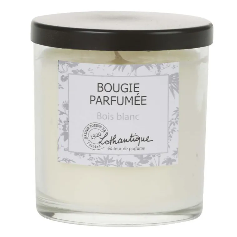 Best LOTHANTIQUE Bougie senteur bois blanc de 160 g