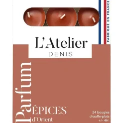 Online L'ATELIER DENIS Bougies chauffe-plats Terracotta parfum épices d’orient L’Atelier de Denis - L’étui de 24