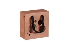 Clearance CAV SERVICE Boxbag Atlanta en papier kraft naturel terroir certifié FSC® - 17 x 8 x 17 cm