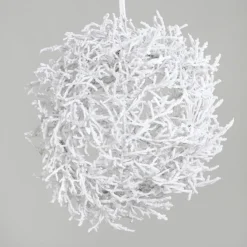 Discount Branche décorative forme boule enneigée blanche - Ø 40 cm
