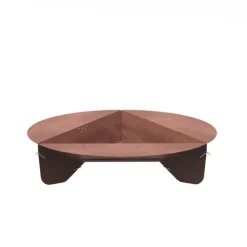 Best OYAT Brasero de sol en acier coloris cognac Corten 120 - Ø 120 x H 24,5 cm
