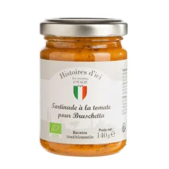 Sale HISTOIRES D'ICI ITALIE Bruschetta bio à la tomate et au fromage Histiciit - 140 g