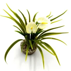 Discount LABEO Buisson de fleurs blanches en plastique 8 x 8 cm