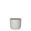 Best EDELMAN Cache pot rond en céramique blanc Mica Décorations Daan - Ø 13 cm