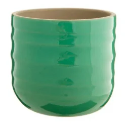 Online Cache-pot Aceno coloris vert en céramique - Ø 13,3 cm x 11,8 cm