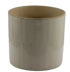 Clearance Cache-pot coloris beige en céramique - Ø 18 x 17 cm
