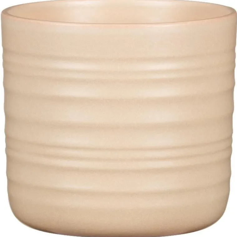 Sale DEROMA Cache-pot en céramique beige Scheurich 850 Dry reed - Ø 14 cm