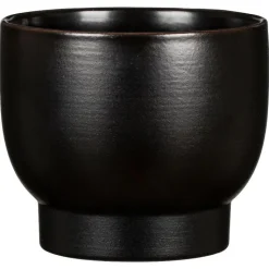 Best DEROMA Cache-pot en céramique noir Scheurich 930 Ebano - Ø 11 cm