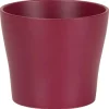 Online DEROMA Cache-pot en céramique rose framboise Scheurich 808 Burgundy - Ø 13 x H 11,2 cm
