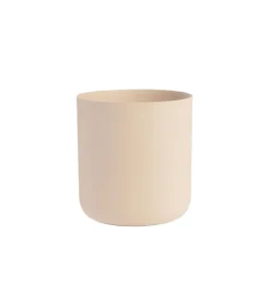 New Cache-pot en zinc coloris beige – Ø 30 x H 28 cm